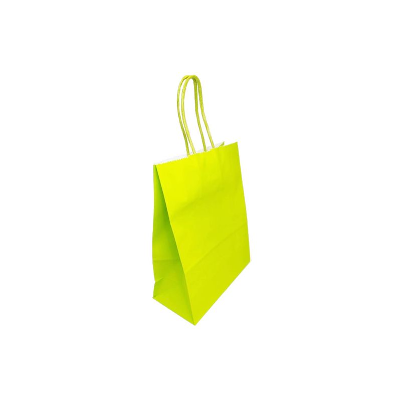 GENERICO - Bolsa Manilla De Papel A Color x12 Unidades Tamaño 14x20x8cm