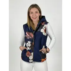 ENIGMATICA BOUTIQUE - Parka Italiana Corta Estampado Flores - Rojo