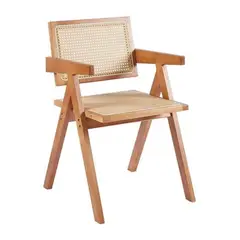 PANDALINO - Butaca Sitial Capitol Ratan - Diseño Clásico - Marron