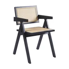 PANDALINO - Butaca Sitial Capitol Ratan - Diseño Clásico - Negro