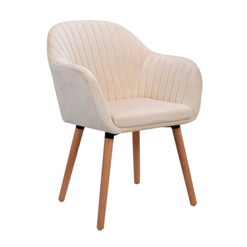 PANDALINO - Butaca Almer - Felpa con Patas de Madera - Elegancia y Confort - Beige