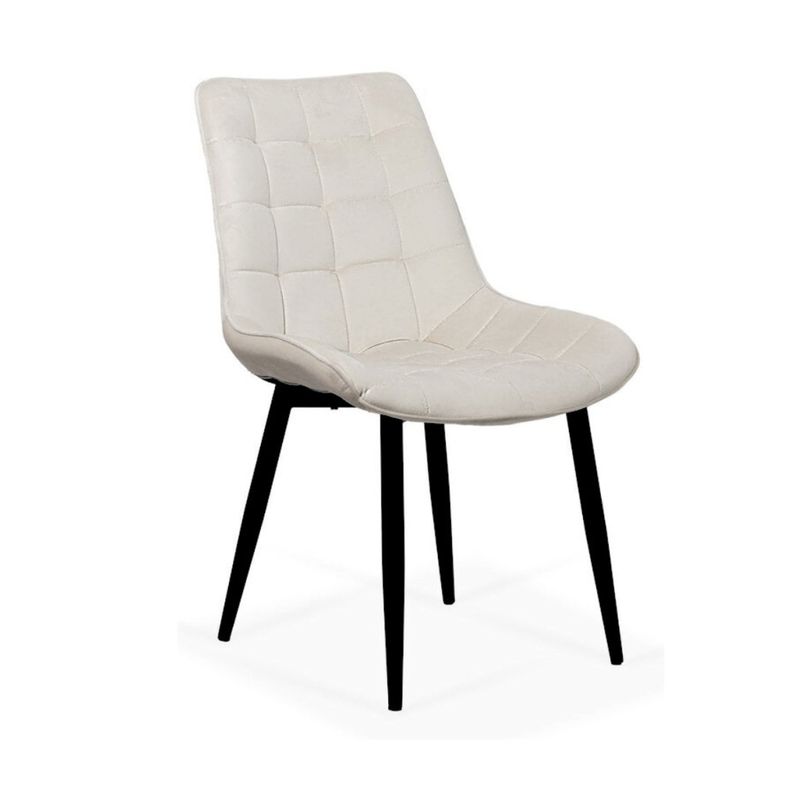 PANDALINO - Silla Kena - Terciopelo- Diseño Elegante y Cómoda - Beige