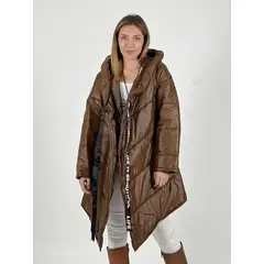 ENIGMATICA BOUTIQUE - Parka Italiana Cruzada con Amarre - Café