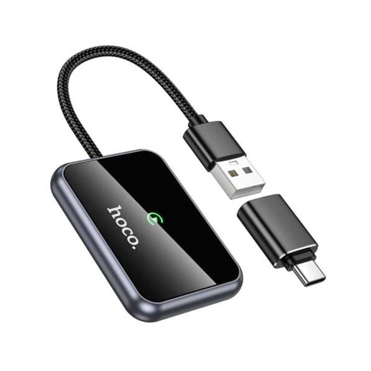 HOCO - Adaptador Inalambrico Para Carplay Usb + Adaptador Usb C
