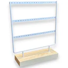 GENERICO - Exhibidor Joyero Para 30 Pares De Aros Blanco