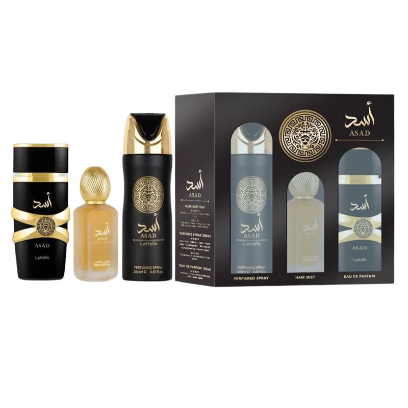 LATTAFA - Estuche Lattafa Asad Edp 100ML+200ML+50ML Hombre