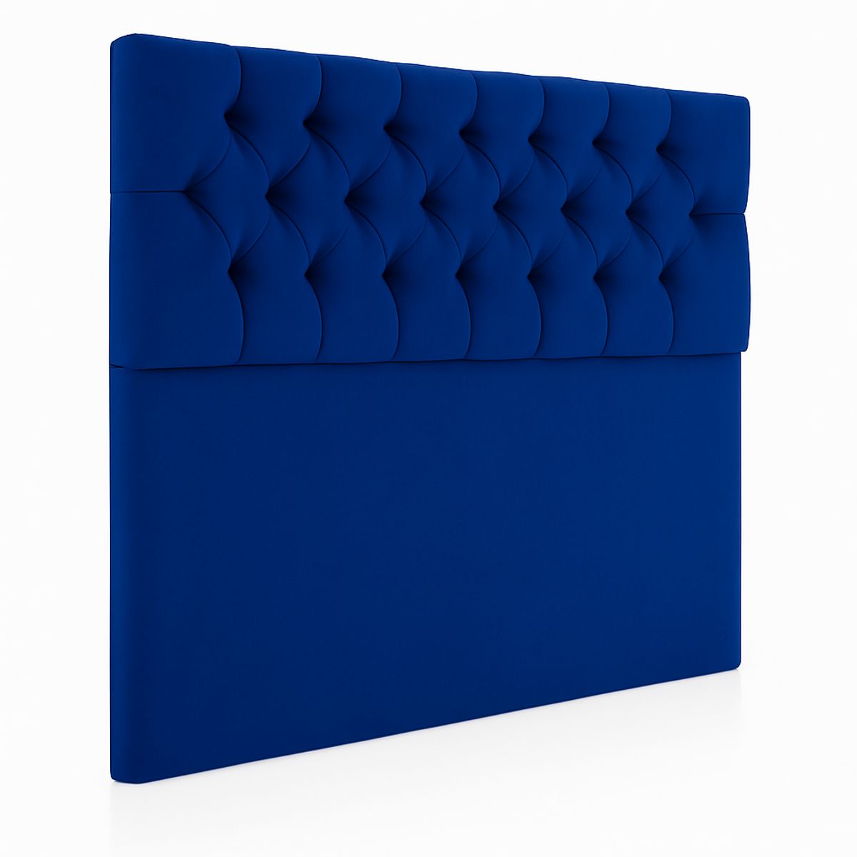 GENERICO - Respaldo De Cama 2 Plazas Azul Francia Capitone