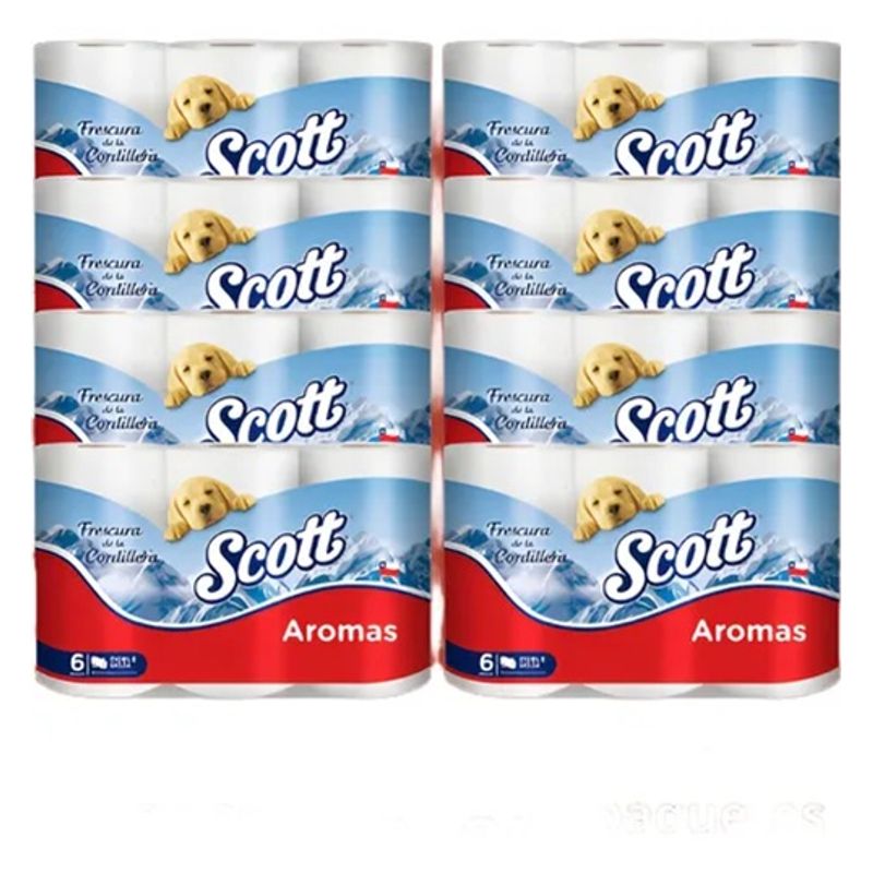 SCOTT - Papel Higiénico Scott Aromas 48 Unidades Doble Hoja 21,1 mts