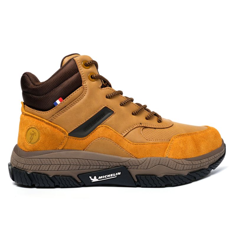 MICHELIN FOOTWEAR - Botín Impermeable Caña Alta Hombre Camel Michelin Df06