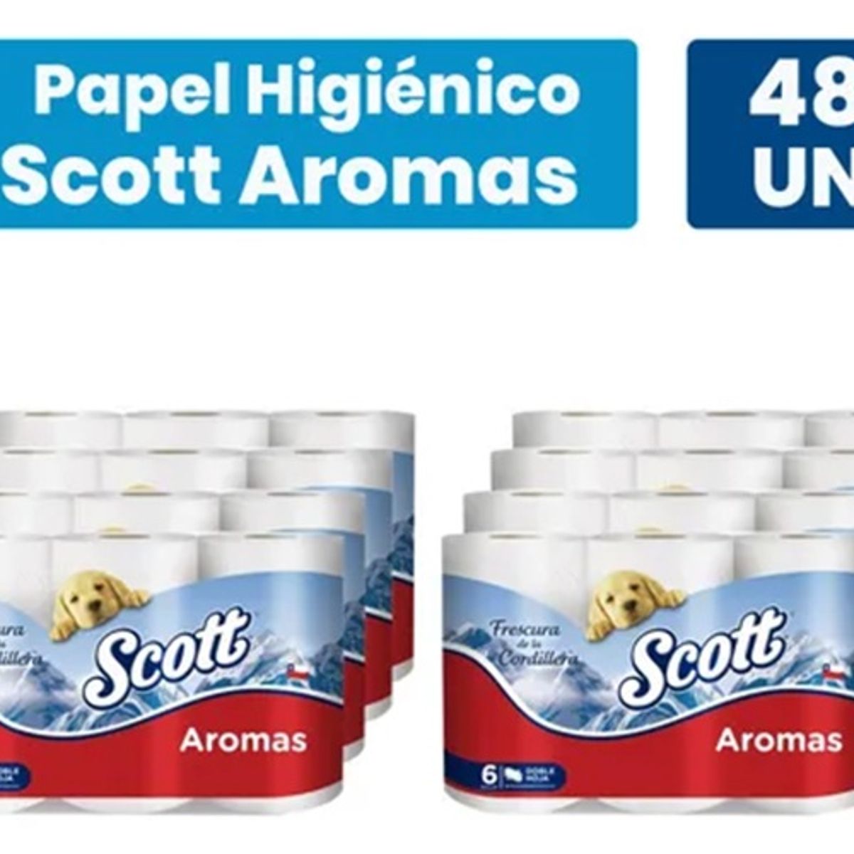 SCOTT - Papel Higiénico Scott Aromas 48 Unidades Doble Hoja 21,1 mts