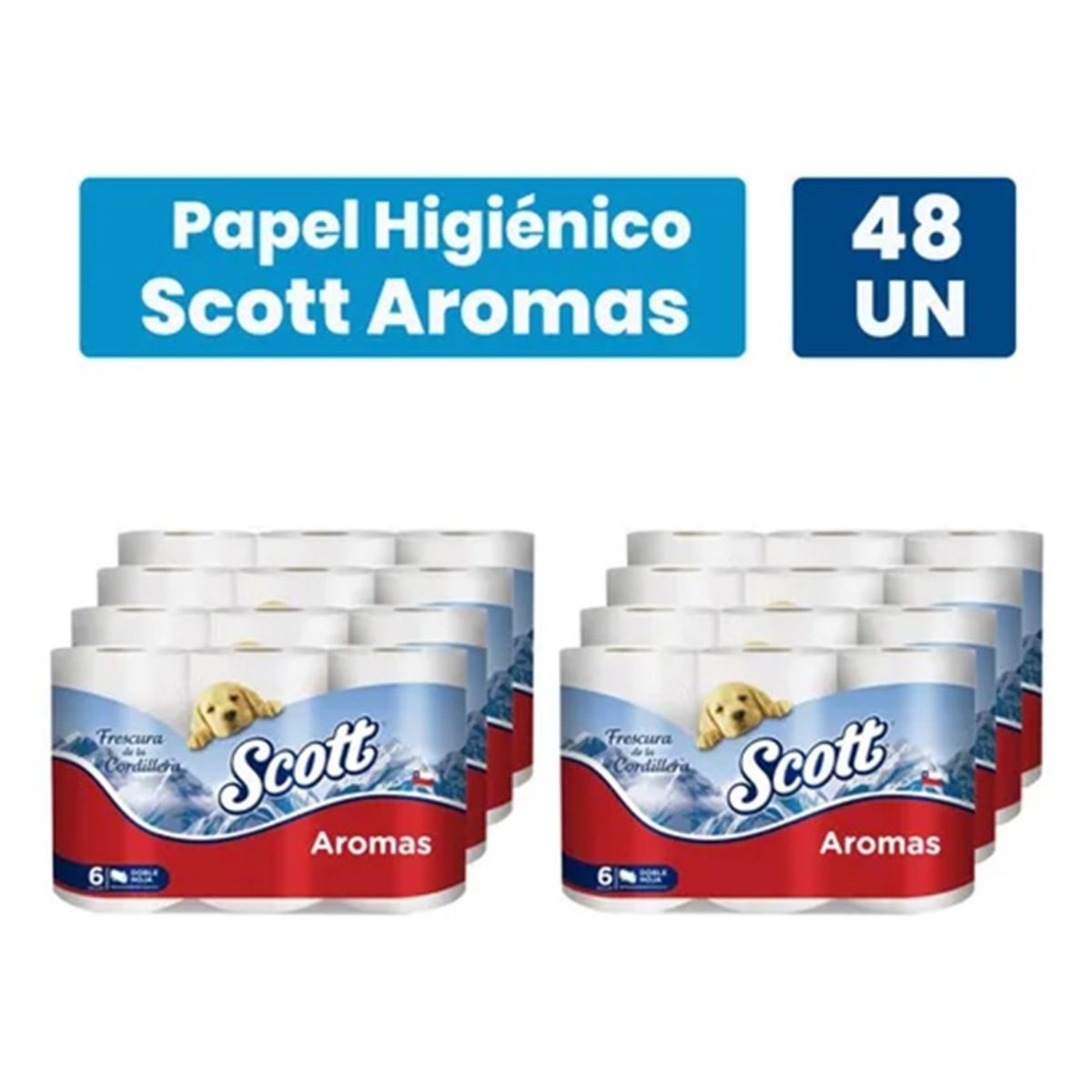 SCOTT - Papel Higiénico Scott Aromas 48 Unidades Doble Hoja 21,1 mts