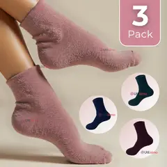 OMAS - Pack 3 Calcetines Térmicos Y Extra Suaves Chenille Cozy Mujer Surtido