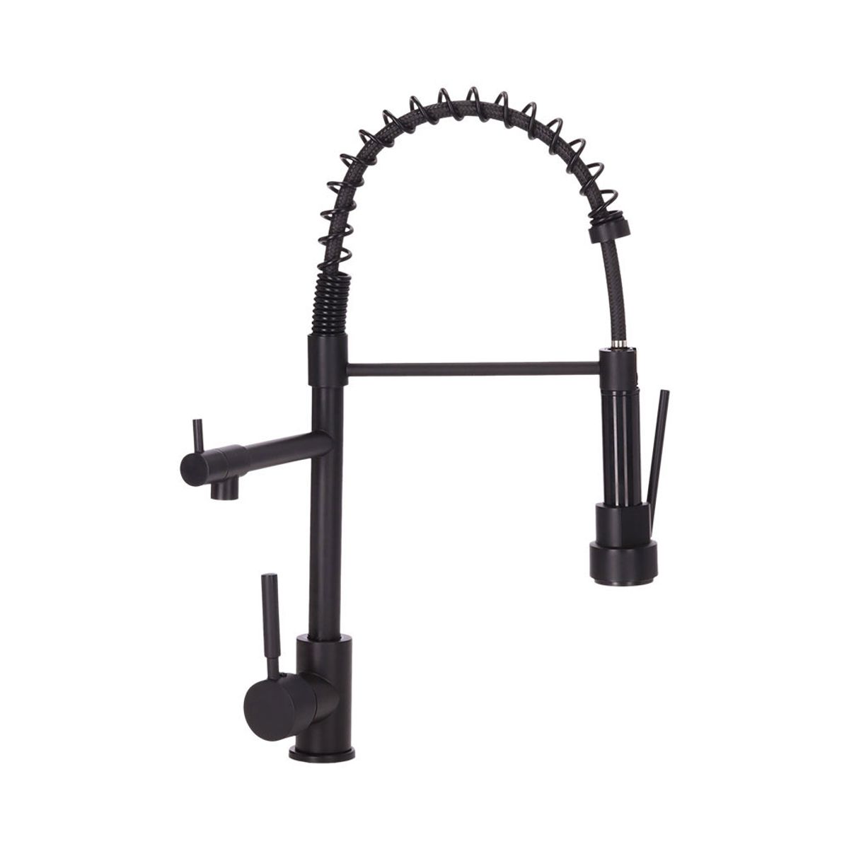 PMB - Monomando Lavaplatos Extraíble Bangor Negro Mate