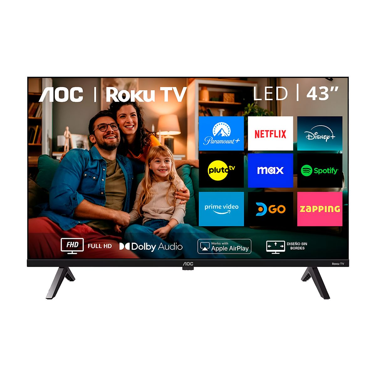 AOC - Smart TV 43" AOC Roku TV Series 43S5045 LED HD Wifi HDMI USB