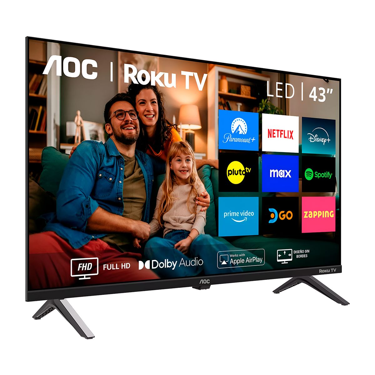 AOC - Smart TV 43" AOC Roku TV Series 43S5045 LED HD Wifi HDMI USB