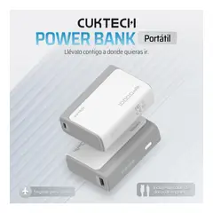 GENERICO - Power Bank Cuktech 10000mah 30w Batería Externa Rápida Carga Gris