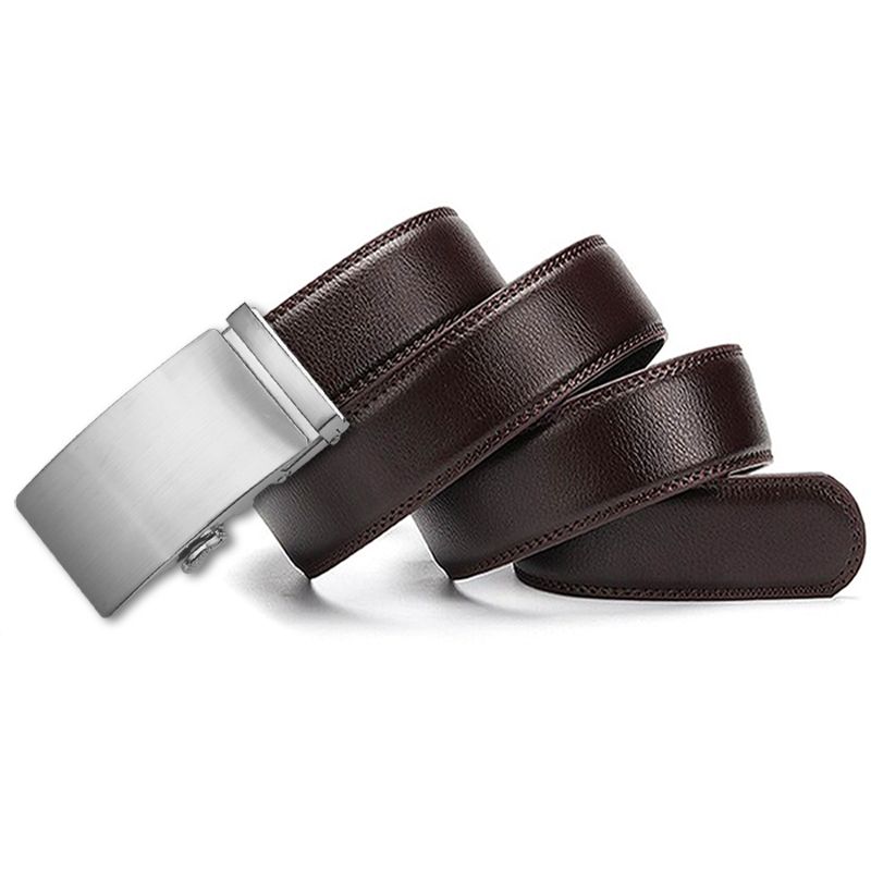 SN SONEC - Cinturón ejecutivo hombre hebilla automática modelo Pure Silver