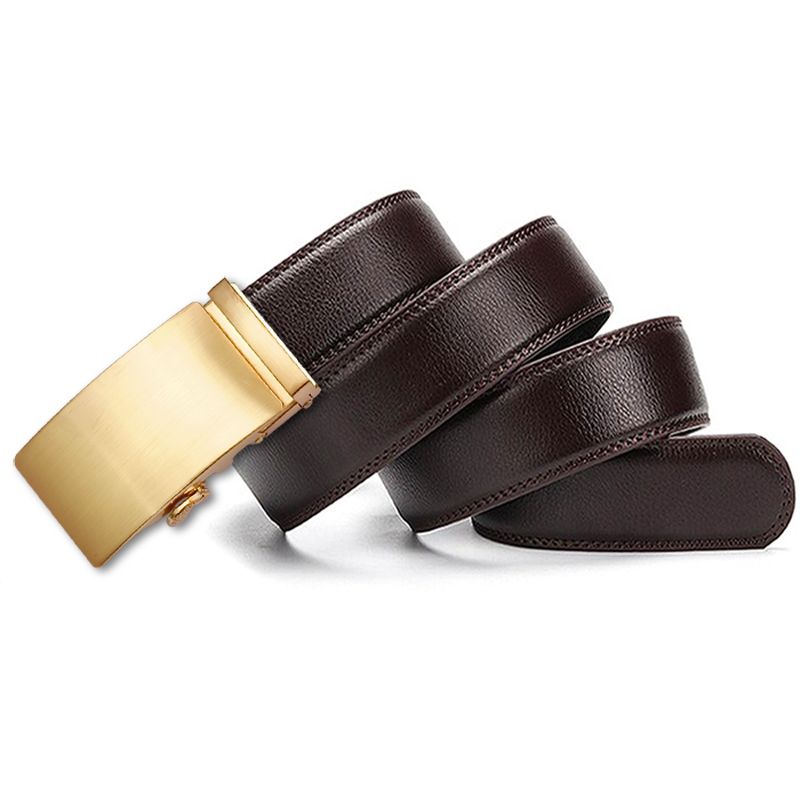 SN SONEC - Cinturón ejecutivo hombre hebilla automática modelo Pure Golden