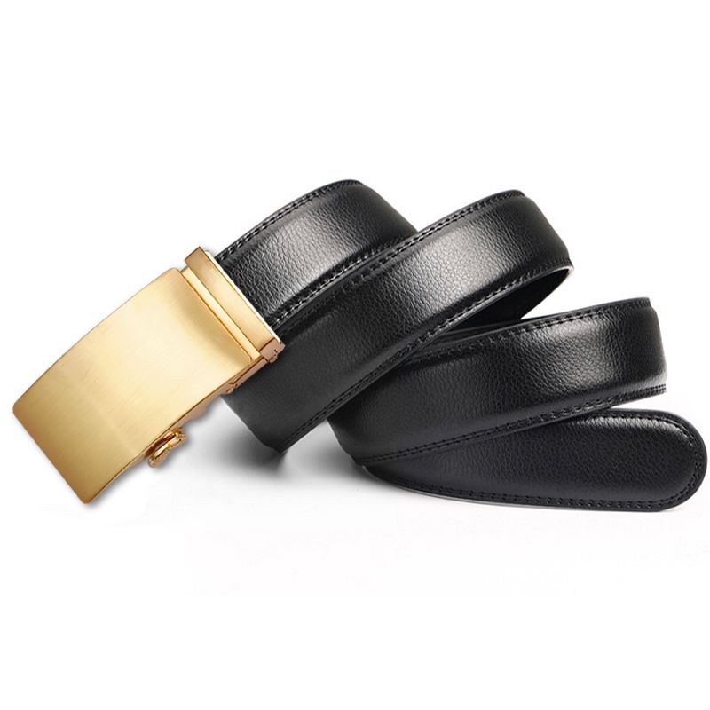 SN SONEC - Cinturón ejecutivo hombre hebilla automática modelo Pure Golden