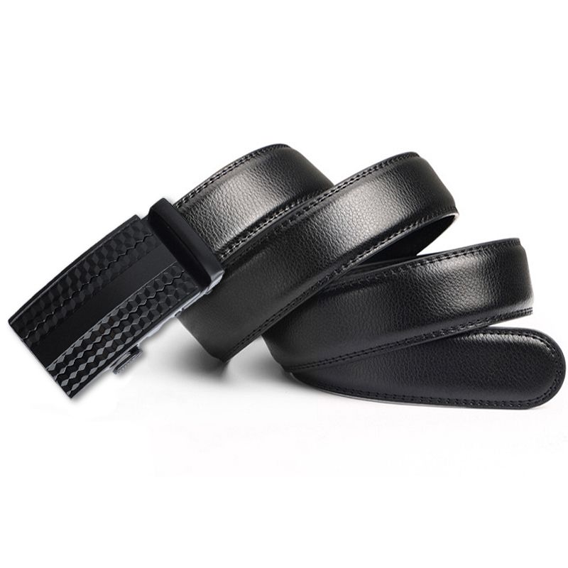 SN SONEC - Cinturón ejecutivo hombre hebilla automática modelo Cheng Black