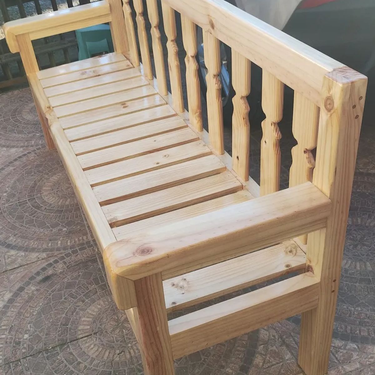 GENERICO - Sillón Banco Madera Estilo Campestre Grande