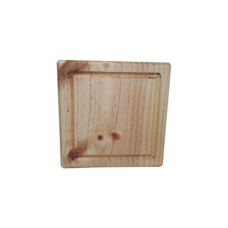 GENERICO - Pack 6 Platos Rusticos Madera Parrilleros, Asado, Picoteo