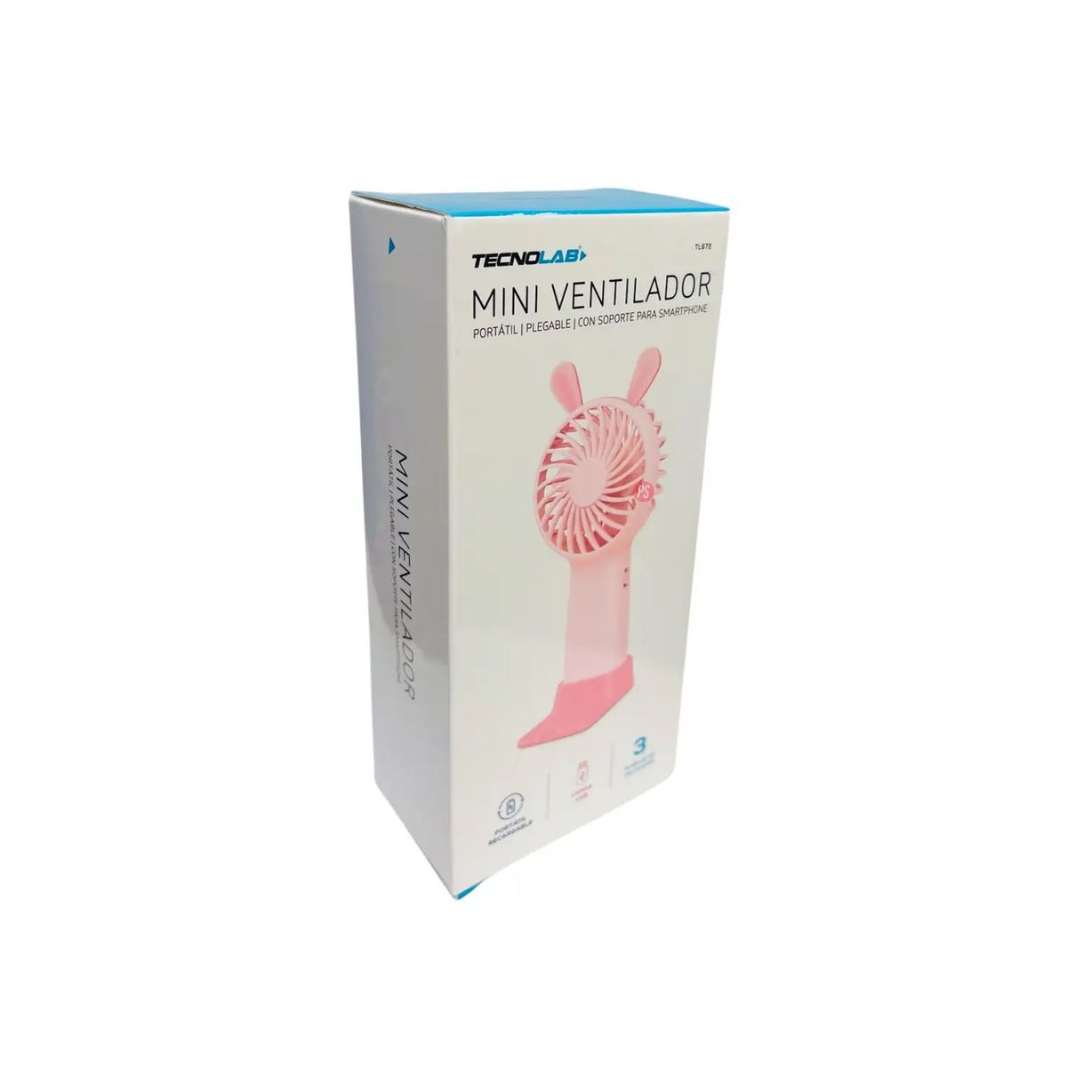 TECNOLAB - Mini Ventilador De Mano Diseño Conejo Recargable - PS