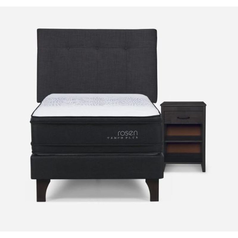 ROSEN - Cama Europea Tempo Plus 1.5 Plazas Set Muebles Bennet Rosen