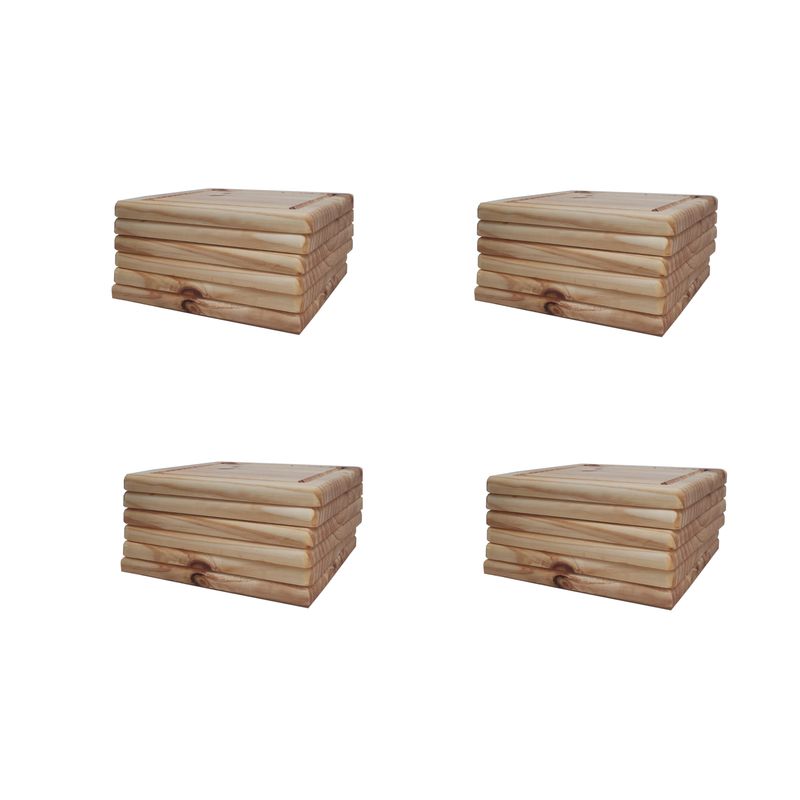 GENERICO - Pack 24 Platos Rusticos Madera Parrilleros, Asado, Picoteo