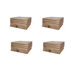 GENERICO - Pack 24 Platos Rusticos Madera Parrilleros, Asado, Picoteo