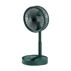 TECNOLAB - Ventilador Portátil Plegable Con Pedestal USB Verde - PS