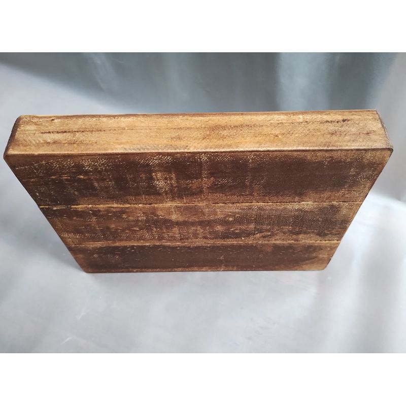 GENERICO - Tabla Picar Rustica Madera Para Picnic Campo Acampar