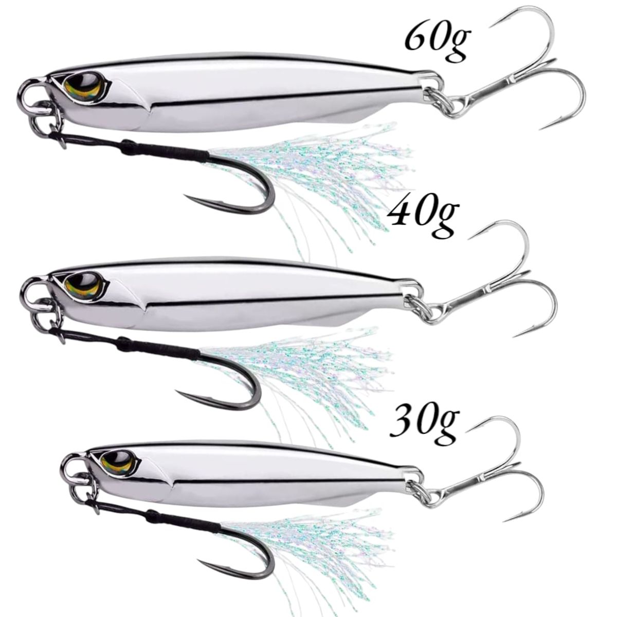 GENERICO - Pack 3 Chispa Pesca Deportiva  De 60,40,30