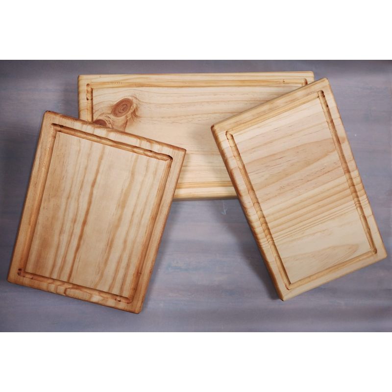 GENERICO - Pack 3 Tablas Madera Multiuso Cocina 28, 32 Y 40 Cm