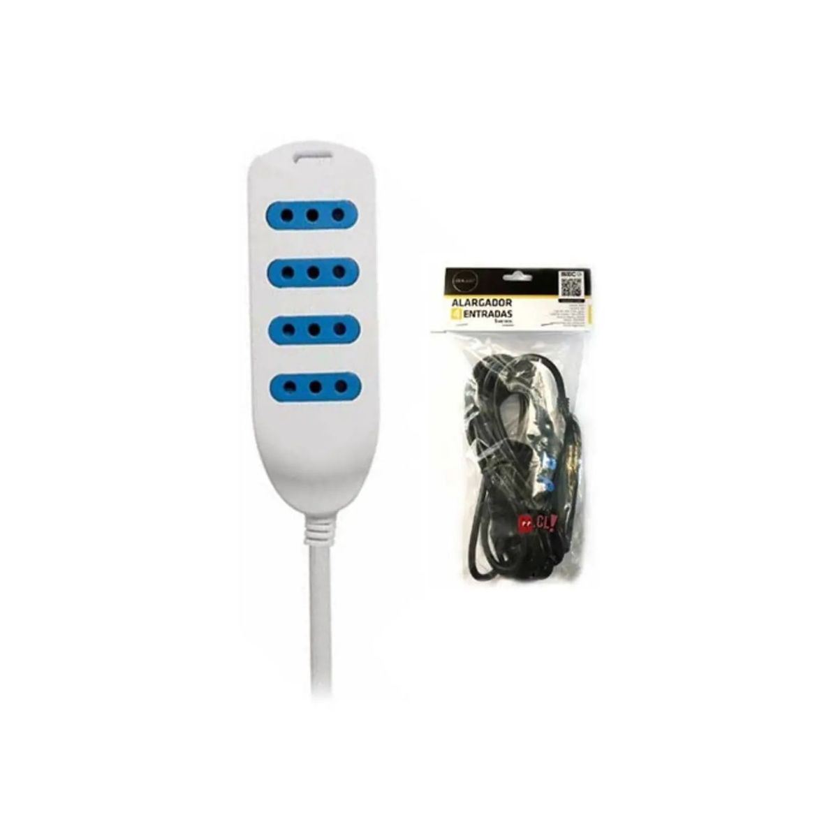 DBLUE - Alargador Eléctrico 5mts Certificado Blanco - Ps.