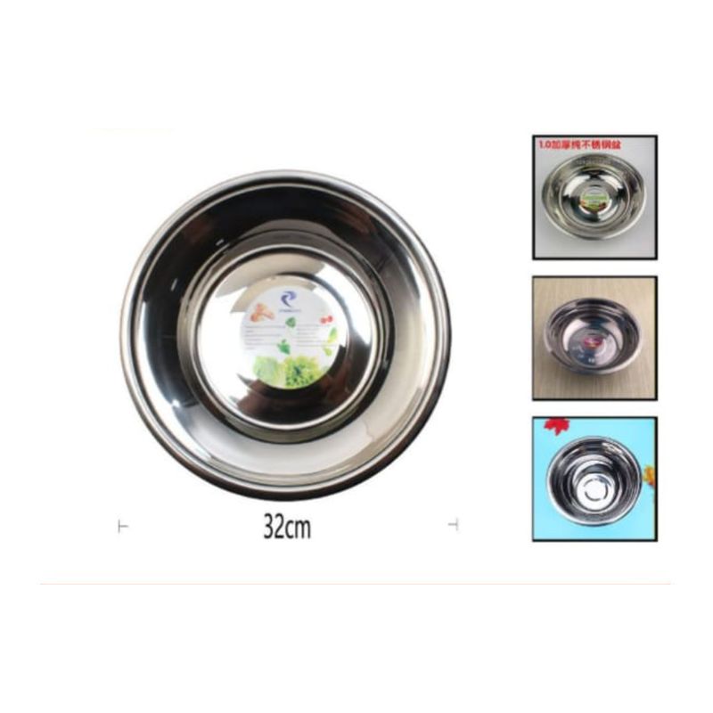 Cuenco De Acero Inoxidable Karl Krüger 32 Cm - Ideal Para Cocina, Ensaladas, Mezclas, Calidad Alemana