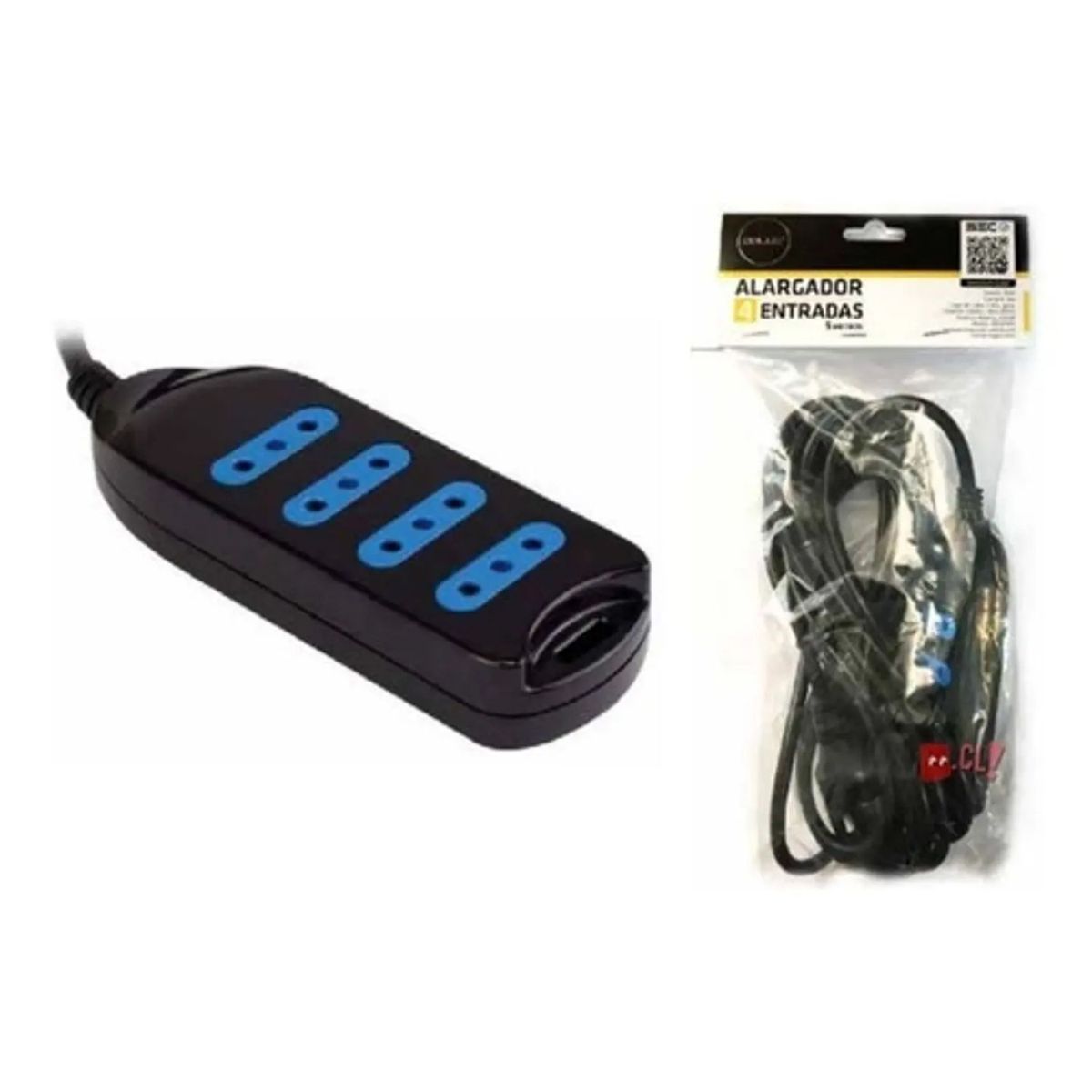 DBLUE - Alargador Eléctrico 5mts Certificado Negro - Ps.