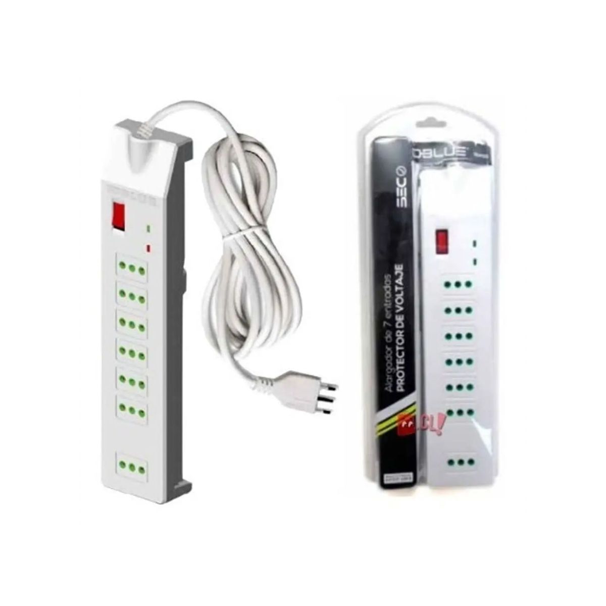 DBLUE - Alargador Eléctrico 7 Entradas 21mts Certificado - Ps