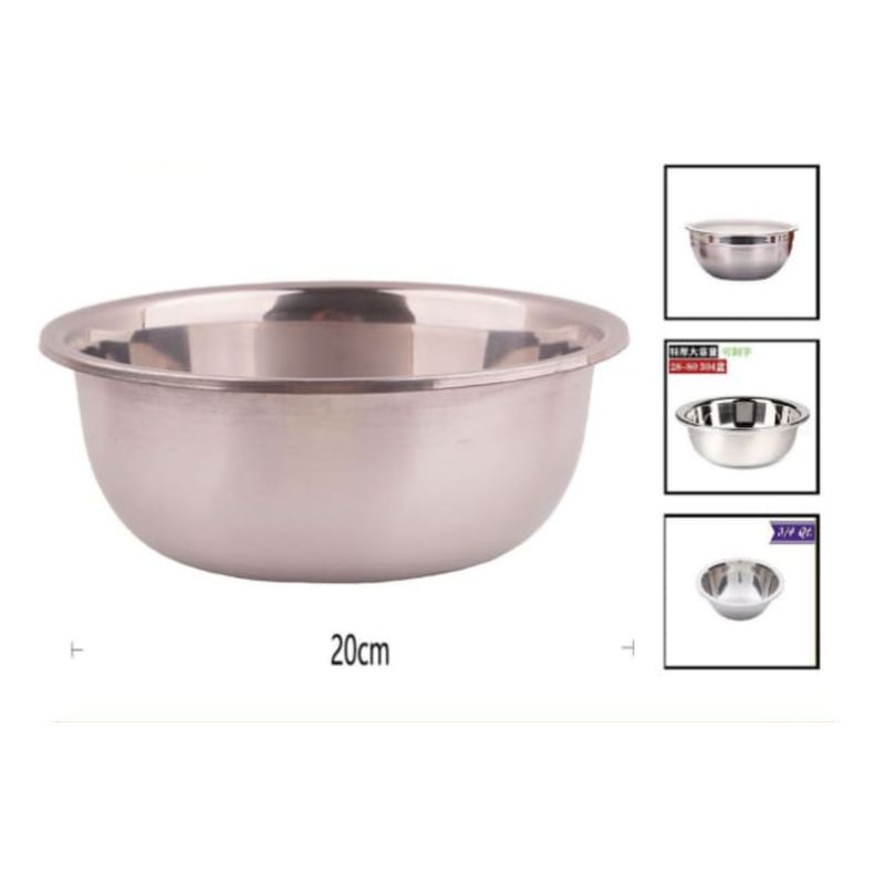 GENERICO - Bowl De Acero Inoxidable 20 Cm Para Cocina