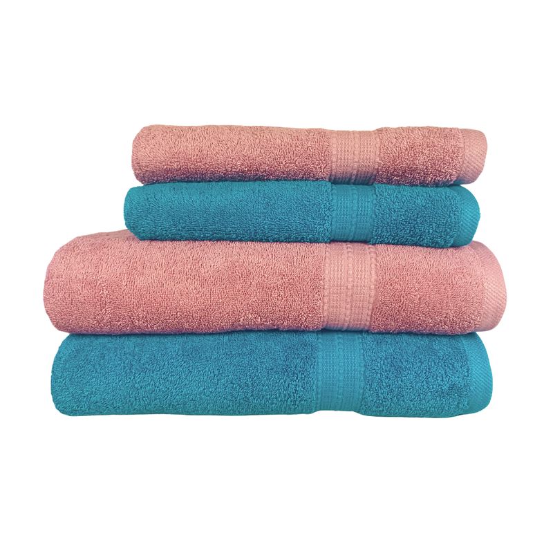 CHITECO - Pack 4 Toallas Chiteco (by Lourdes) 500g Baño y Manos Rosa & Azul