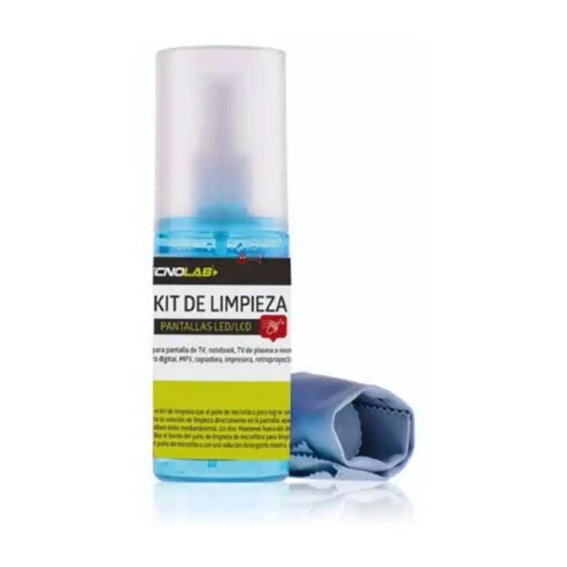 TECNOLAB - Kit De Limpieza 100ml Para Pantallas + Paño Microfibra - Ps