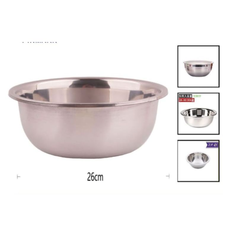 GENERICO - Bowl De Acero Inoxidable 26 Cm Para Cocina