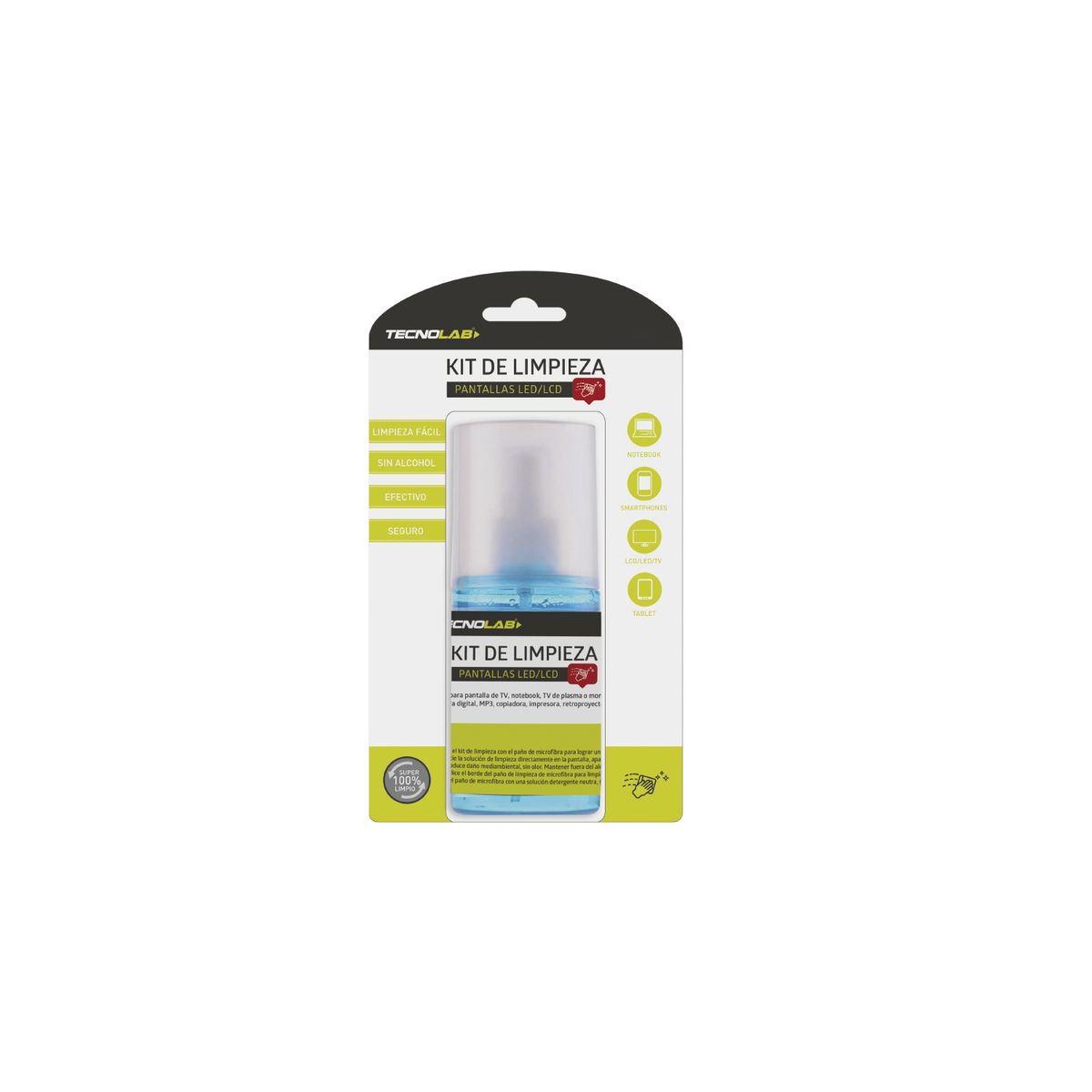 TECNOLAB - Kit De Limpieza Pantallas 200ml - Ps