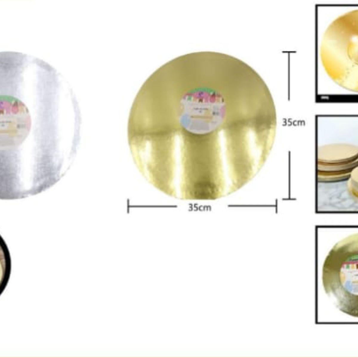 GENERICO - Bandeja Base Para Torta Redonda 35x5mm