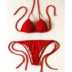 CREA PRINT - Sexy Bikini de mujer con Top Triángulo y Bottoms con tiras