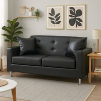 Sofá 2 Cuerpos New Mallorca Pu Negro