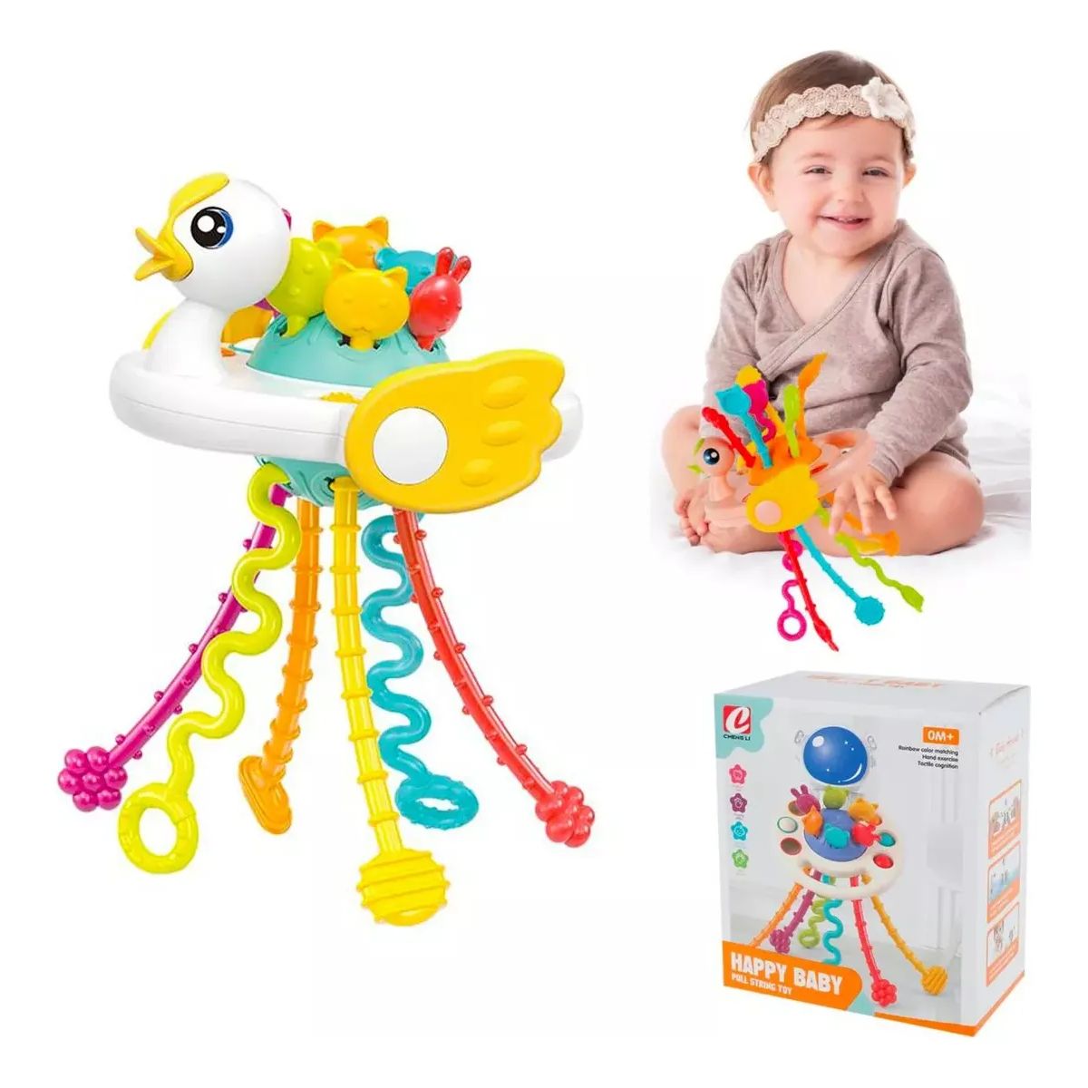 GENERICO - Sonajero mordedor bebes cisne estimulante sensorial