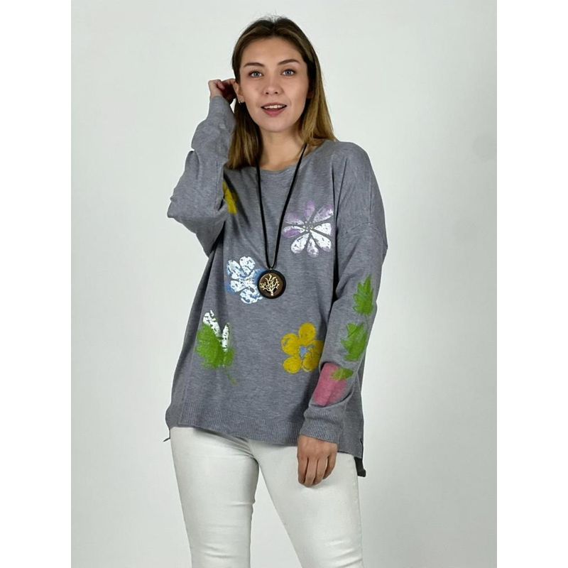 ENIGMATICA BOUTIQUE - Sweater Spandex con Flores