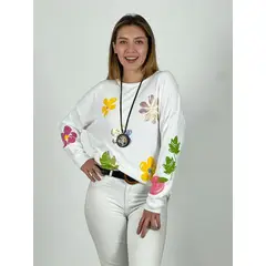 ENIGMATICA BOUTIQUE - Sweater Spandex con Flores