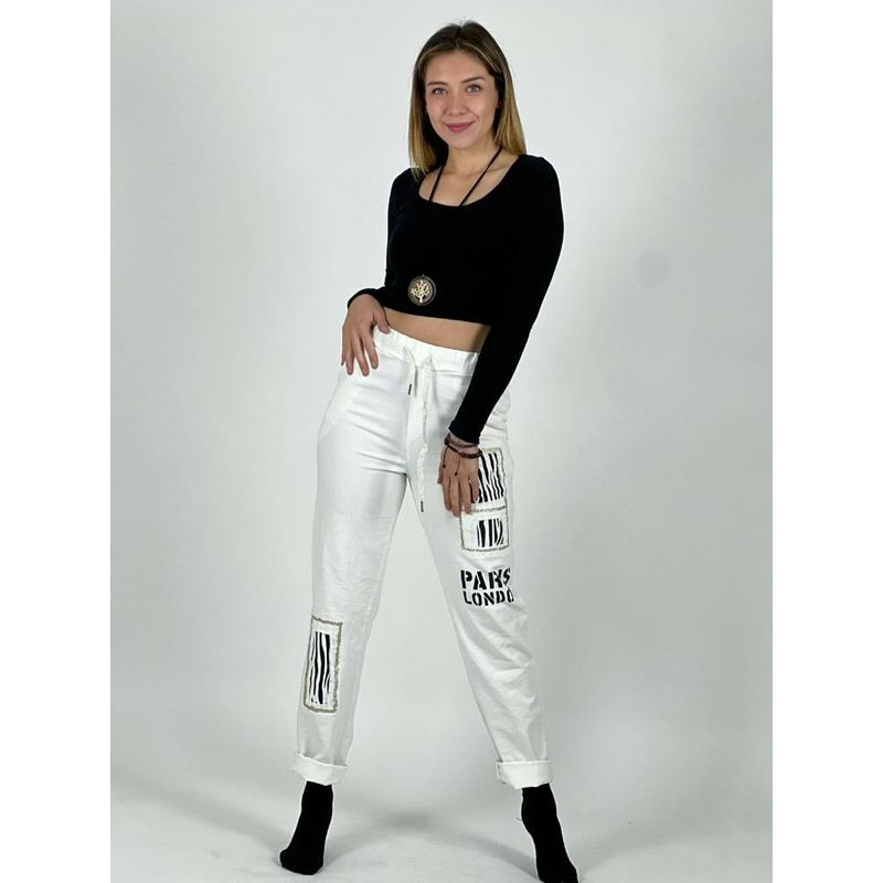 ENIGMATICA BOUTIQUE - Jogger Italiano Letras y Print